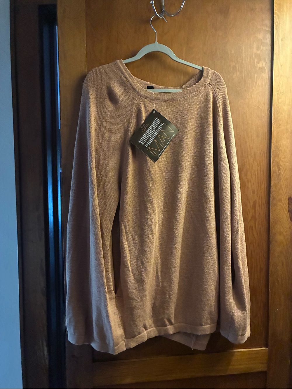 NWT IMAN Global Chic Camel Knit Cape Poncho Sweater Plus Size XL/1X